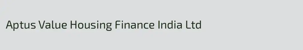 Aptus Value Housing Finance India Ltd
